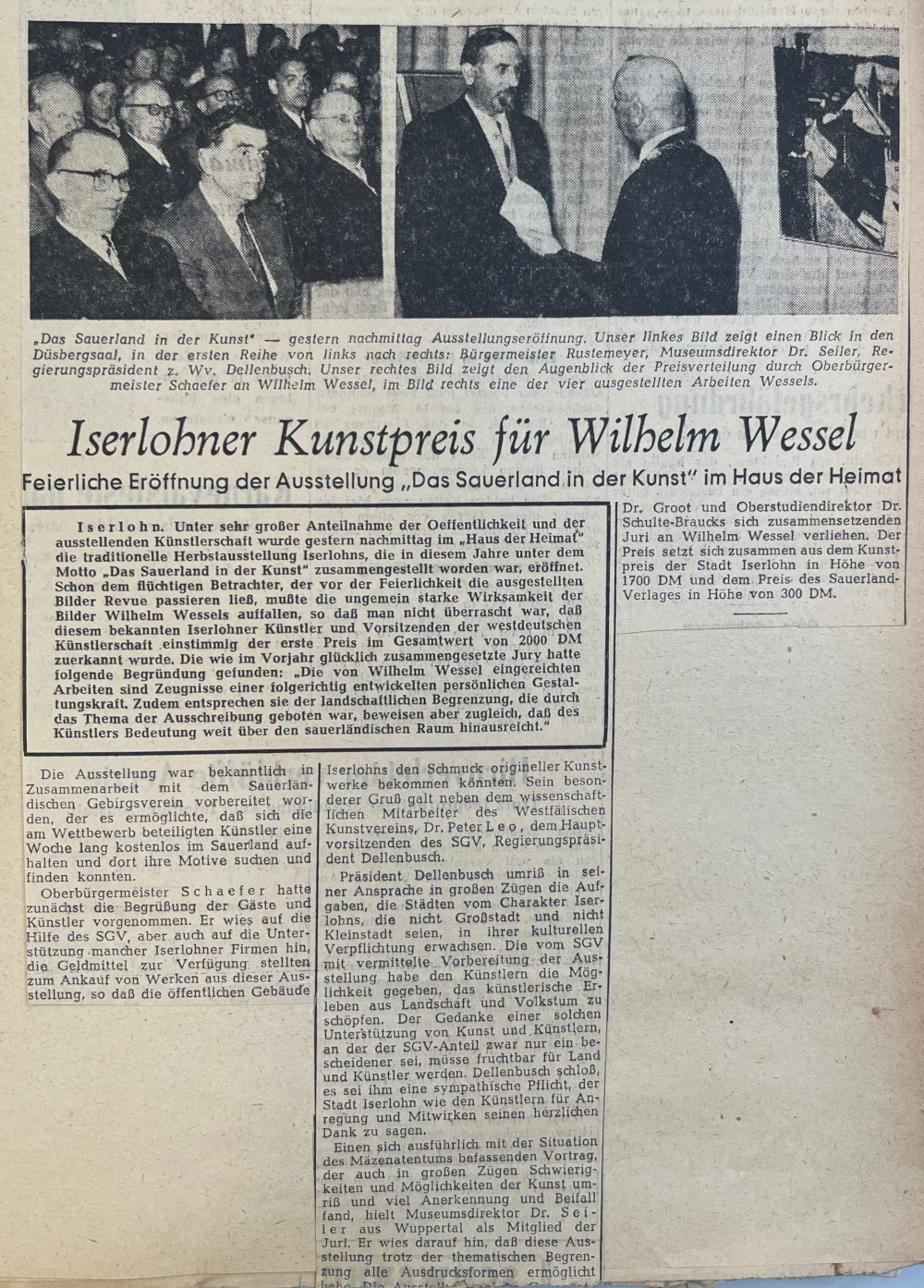 KP 1954 Wilhelm Wessel 18101954 IKZ 1000