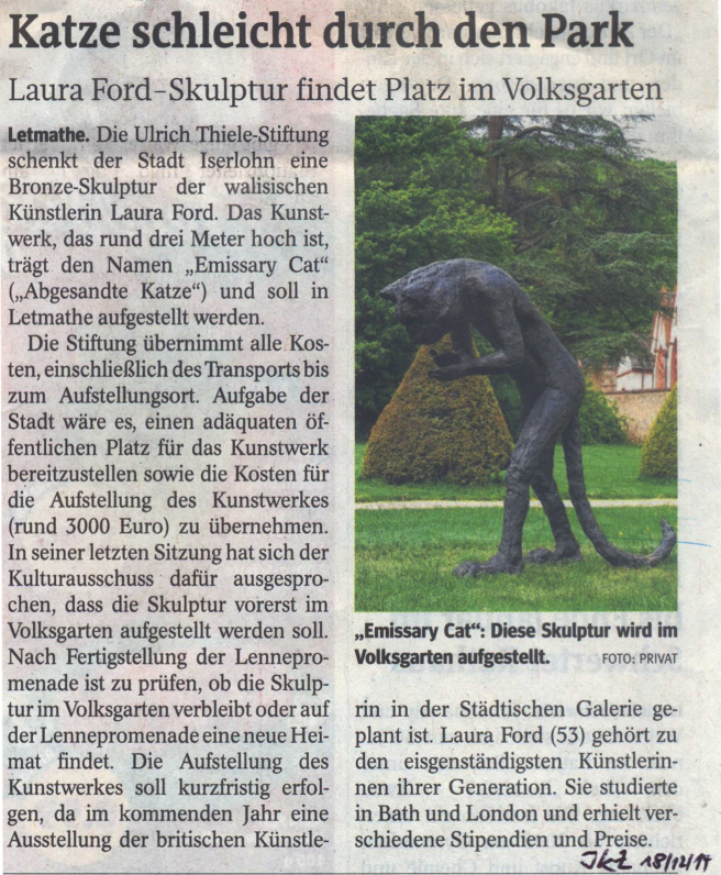 Laura Ford 2015 ikz Let Skulpt 2014 y